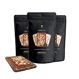 Seed Mix Protein Pizza - 3x200g | 34g. Eiweiß | 9g. Kohlenhydrate | 12x100g. Pizza / Tarté oder 48x25g. Knäckebrot | Ohne Getreide & Gluten | für Paleo, Keto, Low Carb und Diabetik