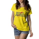 Quentin Tarantino - T-Shirt Damen - 100% Baumwolle (XL, Gelb)