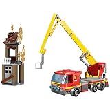 TRCS City Feuerwehrauto, 509 Teile Lastwagen Spielzeug Bausteine für SWAT Polizeiauto Polizei Minifigur, Kompatible with Lego 60282 Feuerw