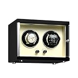 LJP Uhrenbeweger Box 2 Uhren für Automatikuhren Leisem Motor aus Schwarzem Leder 5 Drehmodis für Alle Automatikuhren Uhrenaufbewahrungskoffer Holz Uhrenbeweger Box (Color : Upgrade)