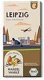 LEIPZIG Mandel und Vanille Edelmilch / BIO Fairtrade Stadt Schokolade / (1 Tafel, 80g)
