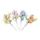 Künstlicher Ostereier Deko Zweige Blumenstrauß: 4 Stücke Dekozweige Styropor Eier Gesteck Vase Bodenvase Kinder Bastelset DIY Kranz Girlande Blumenarrangement Frühling Deko Ostern Tischdek