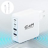 USB C Ladegerät 100W, Hapfish USB-C PD Netzteil mit GaN Tech, 4-Ports Universal Schnellladegerät mit 1.5M C auf C Kabel, Charger für MacBook Pro/Air, iPad, Samsung, Huawei, Laptops, Handy