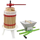 MonsterShop Obstmühle Beerenmühle Fruchtmühle Häcksler und 18 Liter Obstpresse Beerenpresse Weinpresse Fruchtpresse Saftpresse im S