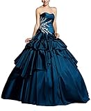 EVANKOU Damen Formales Abschlussball Kleid Ballkleid Prom Kleider Blaugrün Große Größen 47