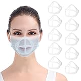 DISEN 10 Stück Masken Abstandshalter Unterstützung Innere Stützrahmen, Wiederverwendbare 3D Maske-Bracket Silikon Maskenhalterung Maskenunterstützung Halter Nasenpads, Lippenstift Schutz Mask