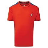 Dare 2b Kinder DKT424 ZQ0K15 Bring It On' T-Shirts/Polos/Westen, Fiery Coral/Petrol Blue, 14 J