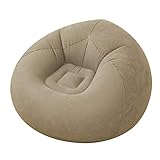 MOVKZACV Beanless Bag Chair Aufblasmöbel, Aufblasbarer Sitzsack Stuhl, Faltbare Beflockung Aufblasbare Lazy Sofa Liege Couch, Geeignet für den Innen- und Außenb