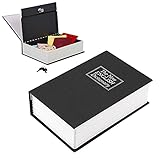 Buchtresor, Buchtresor mit 2 Schlüssel, Buchsafe, Wörterbuch Safe Book Buch Safe Tresor für Persönliche Dinge, Schmuck, Geld und Bargeld (Schwarz)