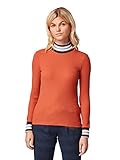 TOM TAILOR Denim T-Shirts/Tops Nena & Larissa: Langarmshirt mit RIPP-Details Fox orange, L, 19759, 4556