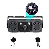 Arro Auto-Backup-Kamera, 3-in-1 170 Grad Wide View HD Auto Reverse Rückfahrkamera 2 LED Nachtsicht wasserdicht mit 2 Radar Parking Sensor S