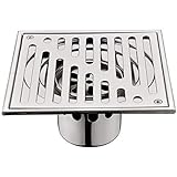 WCCCW Bodenablauf Edelstahl Square Dusche Rost Abfallfliesen Einsteckplatz Quadratischer Bodenabfall Bad Drains Drain-Sieb-150mm Distanzer des Dusche (Size : 110mm)