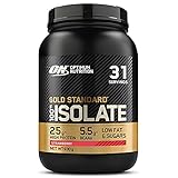 Optimum Nutrition ON Gold Standard 100% Isolate, Whey Isolate Protein Pulver, Eiweißpulver mit natürlich enthalten Glutamin und Aminosäuren, Strawberry, 31 Portionen, 930g