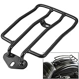 KATUR Motorrad Gepäckträger Unterstützung Regal Passt Hinten Solo Sitz 180mm (7') Schwarz Fit für Harley Harley XL Sportsters Eisen 48 883 XL1200 2004-2018