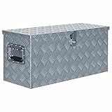 Susany Aluminium Werkzeug Metallbox Alubox Alukiste Werkzeugkiste Werkzeugkasten Metallkiste Box Blechkiste, 80×30×35