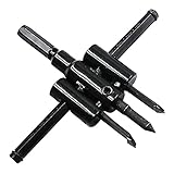 MAIOPA Startseite 30-120mm Einstellbare Kreislochschneider Holz Trockenmauer Bohrer Säge Runder Schneidklinge Flugzeugtyp DIY.Bohrwerkzeug guter Helfer (Color : 30-120mm, Shank Shape : Hexagonal)