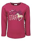 SALT AND PEPPER Mädchen Langarmshirt Longsleeve Pferd Applikation Rose 16113800-835 (128/134)