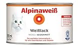 Alpina Weißlack Universallack 300 ml, Weiß, seidenmatt, Holz, Metall,