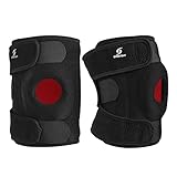 Sportout Kniebandage 2er Pack Knieorthese,Federknieorthese mit anpassbaren Riemen & atmungsaktivem Material,Perfekt für Laufen, Fitnessstudio, Sport, Volleyball,Männer & F