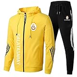 JesUsAvila Herren Trainingsanzug Einstellen Joen Passen Gǎlǎtǎsǎrǎy Mit Kapuze Postleitzahl Jacke + Hose Einstellen/yellow/M