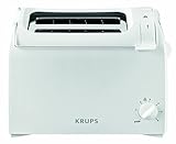 Krups KH1511 Toaster mit eingebautem Broetchenaufsatz Weiß