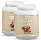 EIWEIßPULVER VEGAN Cookies & Cream 2kg - 81,9% Eiweiß - Nutri-Plus Shape & Shake 3k-Protein - Veganes Proteinpulver ohne Laktose und Milcheiweiß