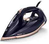 Philips Azur Dampfbügeleisen GC4909/60 (3000W, 250g Dampfstoß, SteamGlide Elite-Bügelsohle) schwarz/g