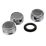 Wasserhahn Sprudler,M24 Wasserhahn Filtereinsatz Wasserhahn Strahlregler für Küche Bad Wasserhahn Ersatzteile Poliert Chrom 3 Stück