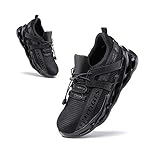 Hitmars Sicherheitsschuhe Herren Sportlich Atmungsaktiv Arbeitsschuhe Damen Leicht Stahlkappenschuhe Unisex Stahlkappe Schwarz Herren Schwarz Größe 39