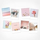 PICKMOTION Set mit 8 Foto-Post-Karten Grüße & Wünsche, Instagram-Fotografen-Geburtstag-Karten, handgemachte Grußkarten, lustige Sprüche & Motive, Tiere, Blumen, bunt, BPK-0121