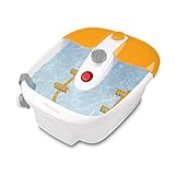 medisana FS 883 Fußsprudelbad mit Fußreflexzonenmassage - elektrisches Fußbad, Wasser-Warmhaltefunktion, Vibrationsmassage, Pediküre-Aufsätzen, Fußbad mit Massage und Heizung, für große Füß