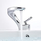Onyzpily Wasserhahn Bad Chrom Waschtischarmatur Armatur Mischbatterie Einhebelmischer Badarmatur Hochdruck Waschbecken for B