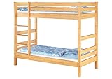 Erst-Holz® Breites Etagenbett Massivholz Buche 100x200 Stockbett mit wählbarem Zubehör V-60.17-10, Ausstattung:Rollrost ink