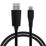 CELLONIC® USB Kabel (1m 1A) kompatibel mit Agptek Mp3 Player / A02 / A26 / G05 / U3 / M16SB (Micro USB auf USB A (Standard USB)) Datenkabel Ladekabel schw