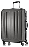 Hauptstadtkoffer - Alex Hartschalen-Koffer-XL Koffer Trolley Rollkoffer Reisekoffer Erweiterbar, 4 Rollen, TSA Zahlenschloss, 75 cm, 119 Liter, Titan + Design Kofferanhäng