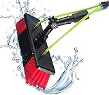 Teleskopstange Wasserführend 3-12m,Fensterreinigungsbürste Teleskopstäbe aus Aluminiumlegierung,Ausziehbarer Reiniger Photovoltaik-Panel Wintergartendach / 7m rod / 30cm b