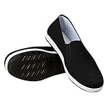 Hausschuhe im Chinesischen Stil Kung Fu Martial Arts Tai Chi Schuhe Gummisohle Unisex Schwarz Größe EU 44