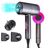 Ionen Haartrockner mit 3 Stylingdüsen Ultraleichter Ionischer Keramiktrockner, 2000W Ultraleichter Ionischer Keramiktrockner，für Familien Salons(Drei Temperatur und Windgeschwindigkeiten)