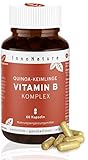 Vitamin B Komplex aus Quinoa-Keimling. Alle B-Vitamine (B1, B2, B3, B5, B6, B7, B9, B12) zu 120% NRV, 60 Kapseln je 500mg, vegan, hergestellt in DE