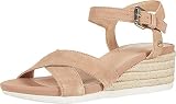 Geox Damen D Ischia Corda C Peeptoe Sandalen, Beige (DK Skin C8191), 38 EU