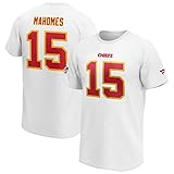 Fanatics NFL T-Shirt Kansas City Chiefs Patrick Mahomes #15 weiß Iconic Name & Number Trikot Jersey (XL)