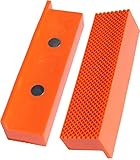 Weiche Schraubstock-Schutzbacken im Waffel-Design | GRIP&BENDER 100mm-125mm | Magnetisch| Schonbacken aus TPU-Kunststoff | Diese Spannbacken schützen Ihr Werkstück (111MM)