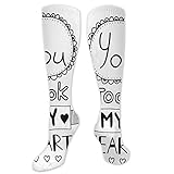 FULIYA personalised socks,Typographic Style Lettering You Took My Heart With Hand Drawn Ornamental Figures,Socks Women and Men - Best for Running,Athletic,Hiking,Travel,Flig