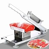 QinWenYan Manueller Fleischschneider Manuelles Fleischschleifer gefrorener Rinderarmton Slicer Edelstahl Home Fleischhalter Schneidemaschine Allesschneider (Farbe : Silver, Size : 17x33x44.5cm)