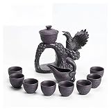 Teeservice für Erwachsene Halbautomatische Tee Set Faule Keramik Retro Tee Set Büroempfang Kung Fu Tee Tasse Set Tee Tee Set Cup Tischdek