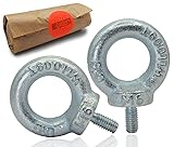 CHILO® Ringschraube – super stark, korrosionsbeständig – 5-er und 10er Pack Ösenschraube M6, M8 galvanisch verzinkt DIN580 Öse mit Gewinde, Ringbolzen, Augenschraube, Zurröse (5, M8)