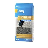 Knauf 657492 Flexkleber Naturstein 20-kg Klebstoff Kleber zum Verlegen Fliesen, Glas-Mosaik und Marmor, innen und außen, zementgrau, 20 kg