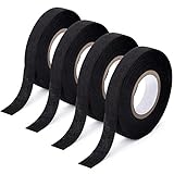 HAKACC Isolierband Schwarz, 4 Stück Gewebeband Electrical Tape zum Isolieren Reparatur Elektrisches Klebeband 15 mm x 15