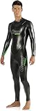 Cressi Triton, Schwimmanzug Herren Neopren, Triathlonanzug 1.5mm,Schwarz/Grün,XXL/6