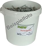 KEW 800x Nageldübel mit Zylinderkopf und vormontierter Nagelschraube - Spreiz-Dübel - Nylon-Dübel mit Einschlagsperre - 6 x 60 mm - 800er-Pack